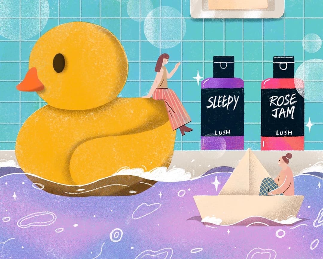 Bubble bathillustration